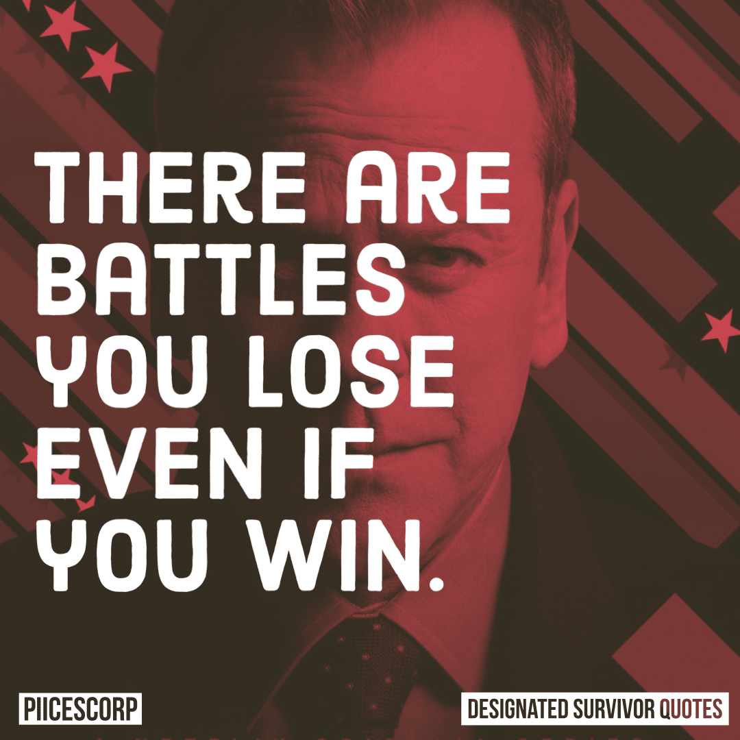 There are battles you lose even if you win.