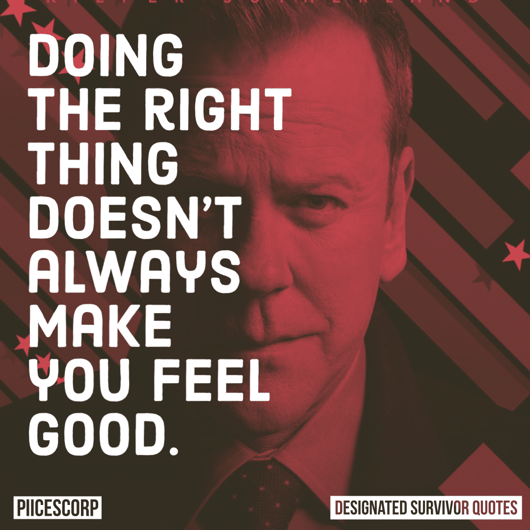 Doing the right thing doesn’t always make you feel good.