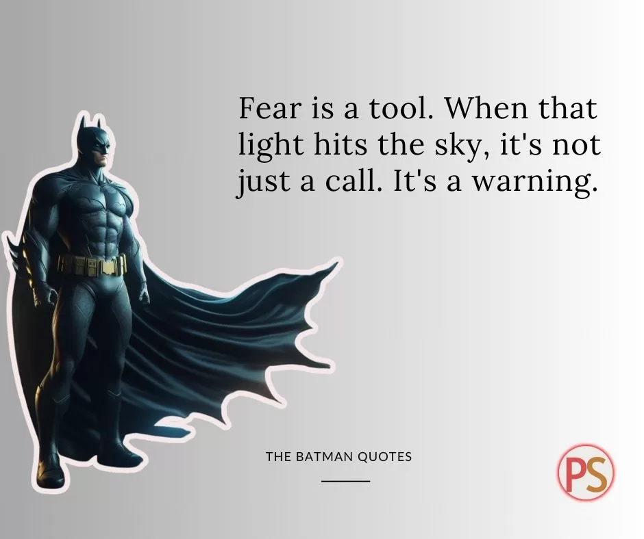 Fear is a tool. When that light hits the sky, it's not just a call. It's a warning. 