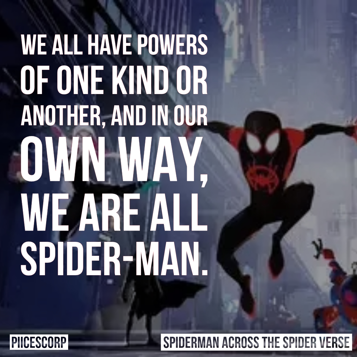 Spiderman across the spider verse